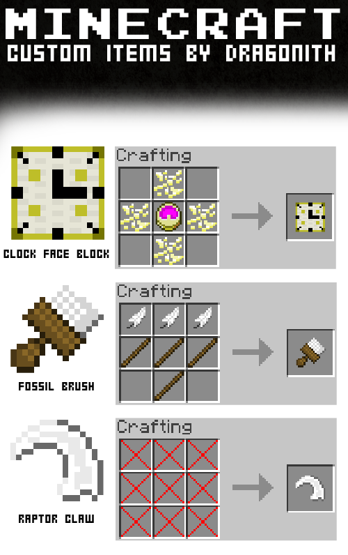 Minecraft: Custom Items by Dragonith on DeviantArt