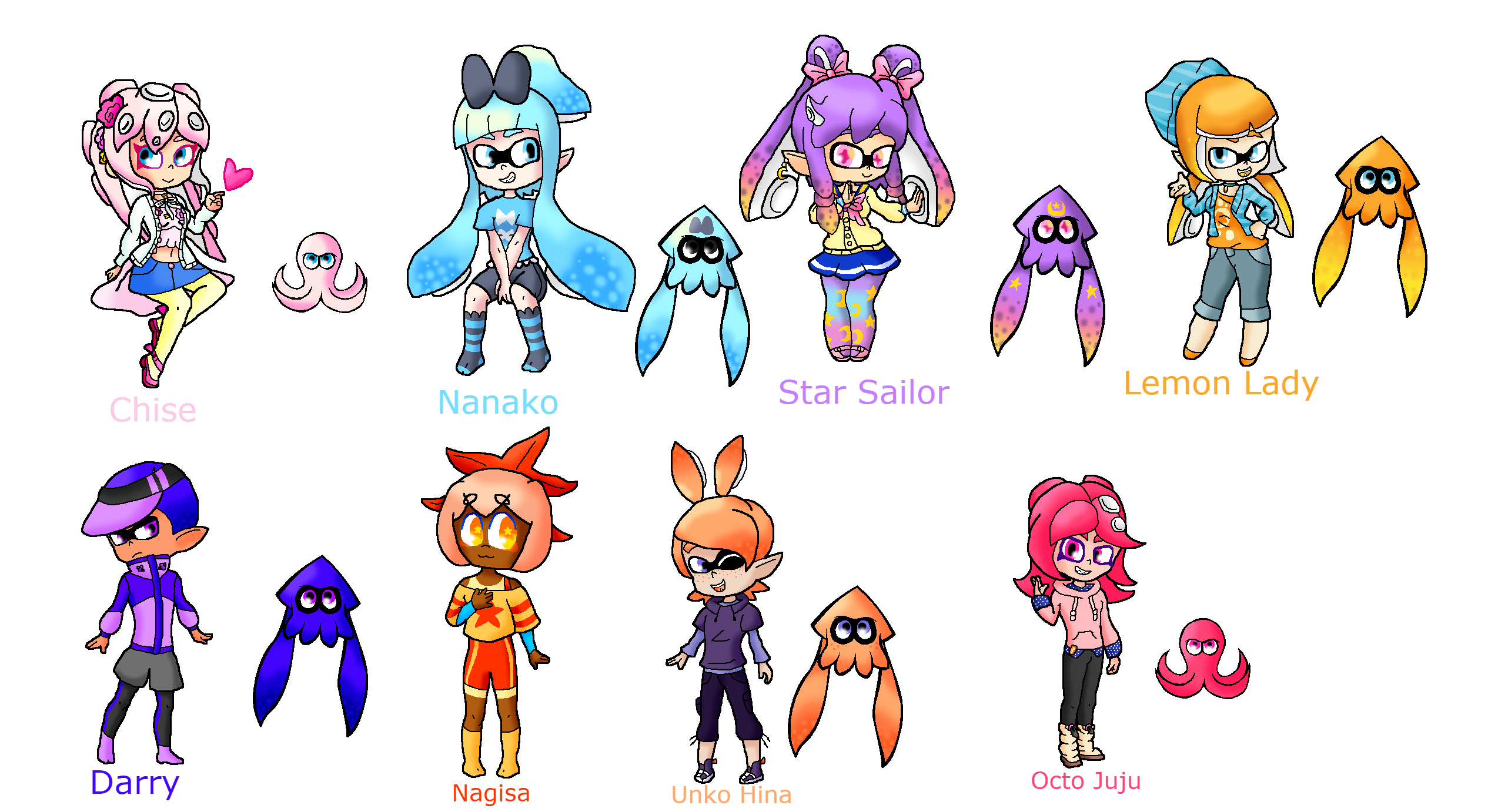 Characters Splatoon 2 by Jazzzeh51 on DeviantArt