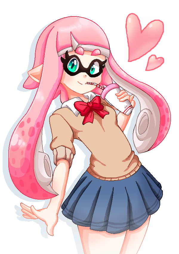 Pink Inkling Jumping Pink Inkling (Neocoill) by Jazzzeh51 on DeviantArt