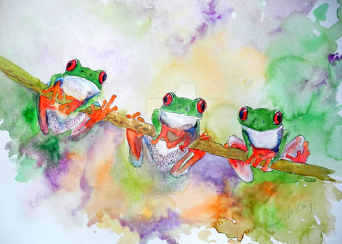 Three Frogs