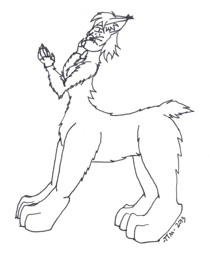 five point Lynx taur female adoptable