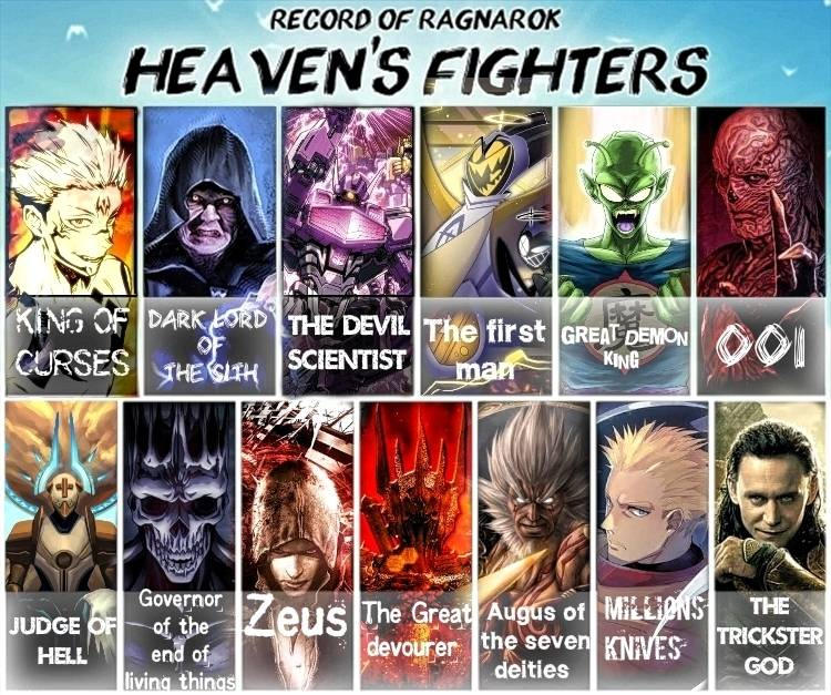 Record of Ragnarok: Heaven's Roster by 1r0nh1d3 on DeviantArt