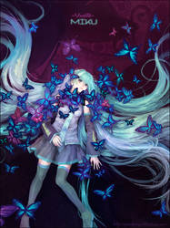 Miku and butterfly's grave