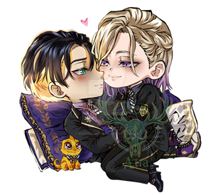 Sol x Vil Twisted Wonderland Chibi couples part 1