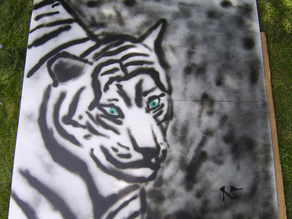 Tiger Pattern Spray Spraypaint: White Tiger by kingtut98 on DeviantArt