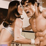 GIF #5: Gut check and kiss from wife