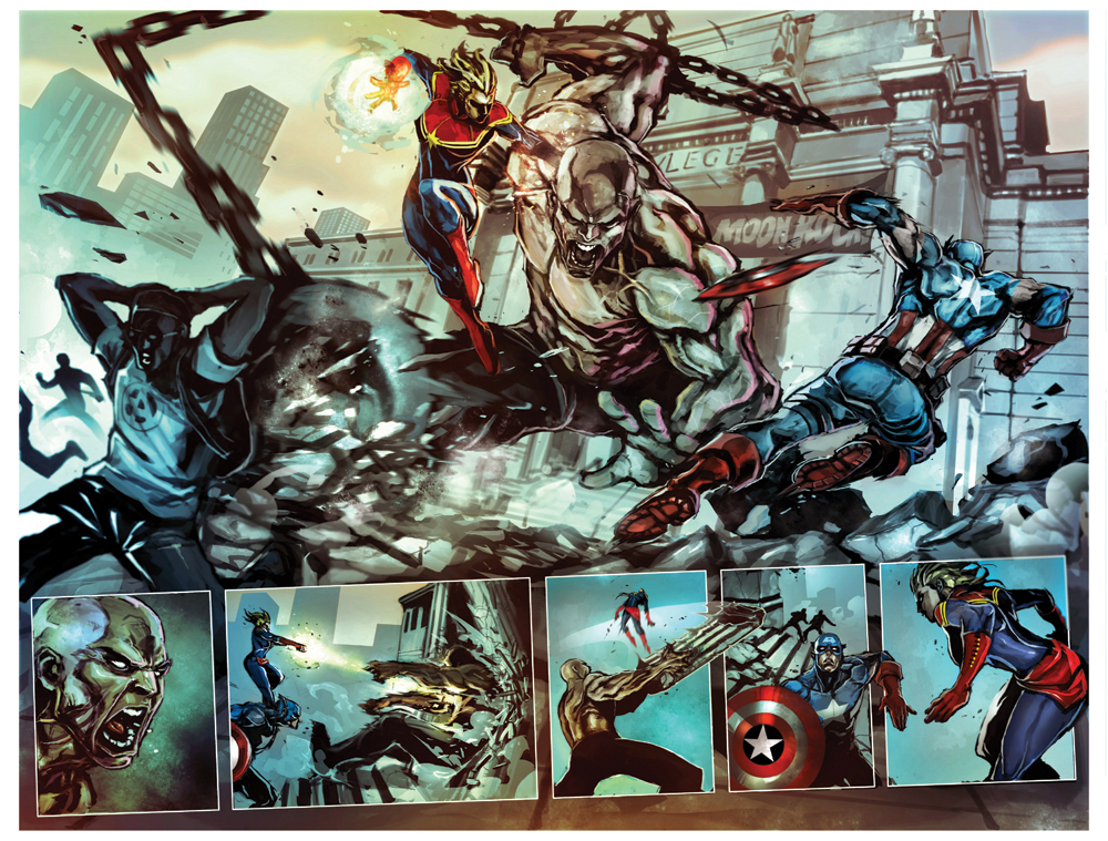 captain marvel #1 spread