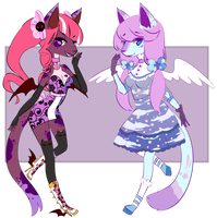 Devil and Angel Adoptable Auction OPEN!