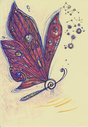 scetch of a butterfly clef hybrid