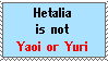 Hetalia is not yaoi or yuri anime - Stamp