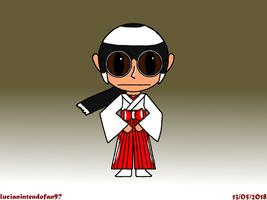 Chibi Shinto Miko girl