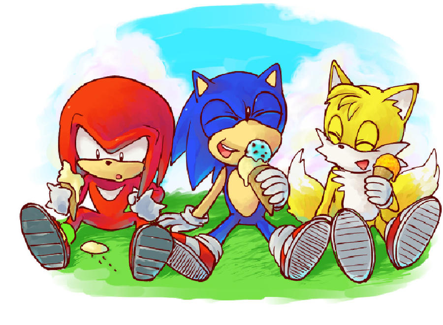 Knuckles, Sonic and tails by Silverwing678 on DeviantArt