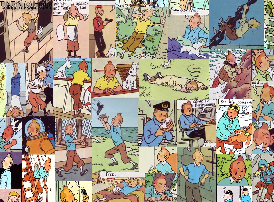 Tintin Deviantart Tintin Collage by kandyspots by TheTintinClub on DeviantArt