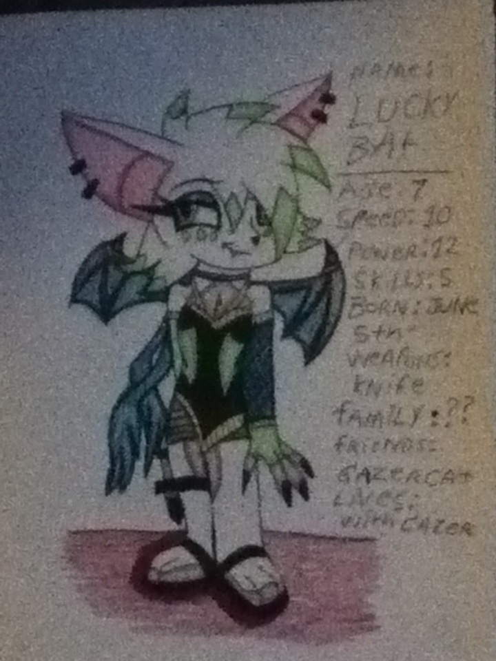 My new OC Charater. Lucky Bat