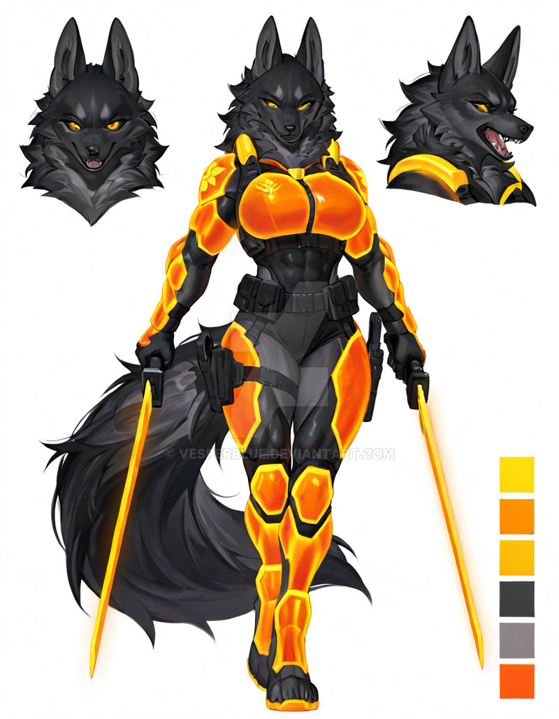 Anthro Model Reference - Anthro - Character Reference by VesperBlue on DeviantArt