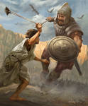 David and Goliath by JosephQiuArt