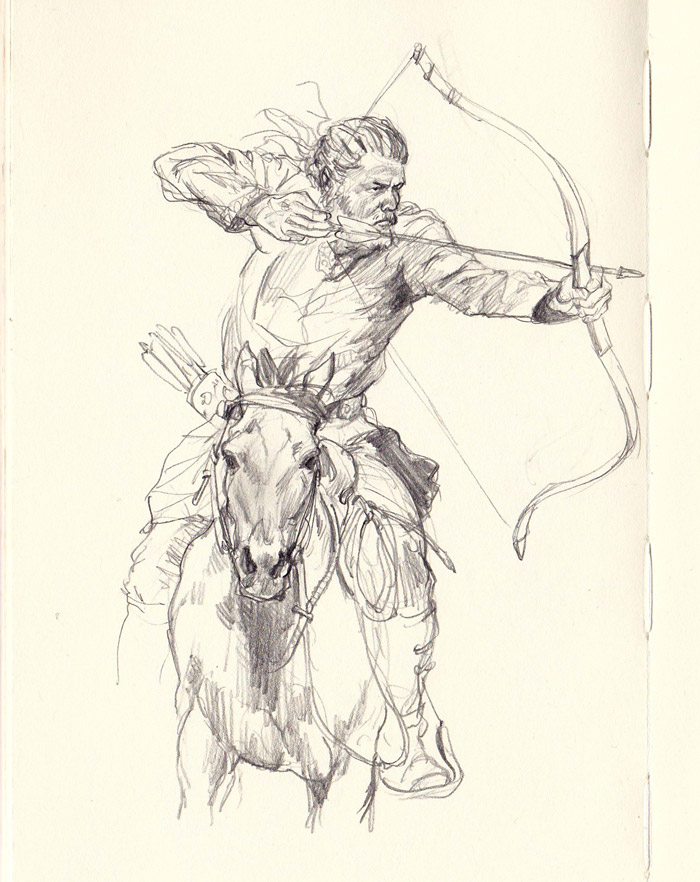 Horse archer sketch2