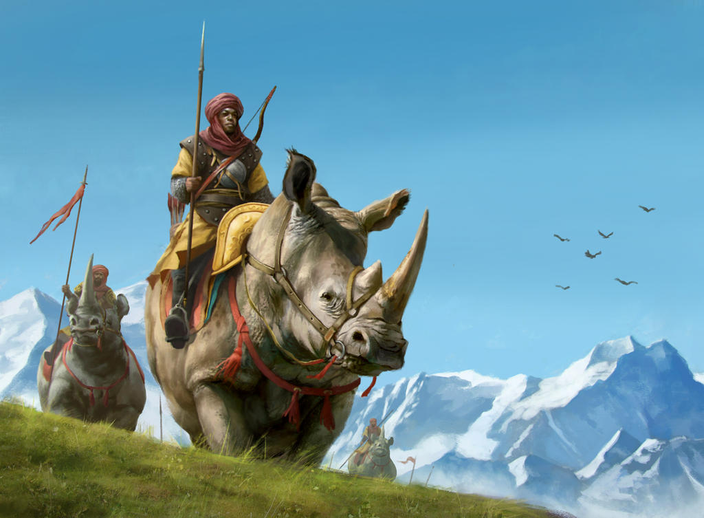 Rhino Rider by JosephQiuArt on DeviantArt