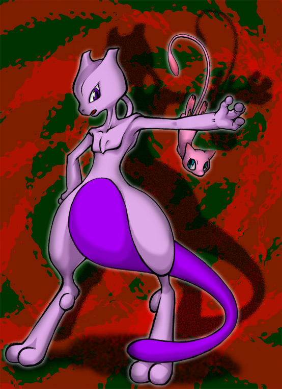 Mew and Mewtwo