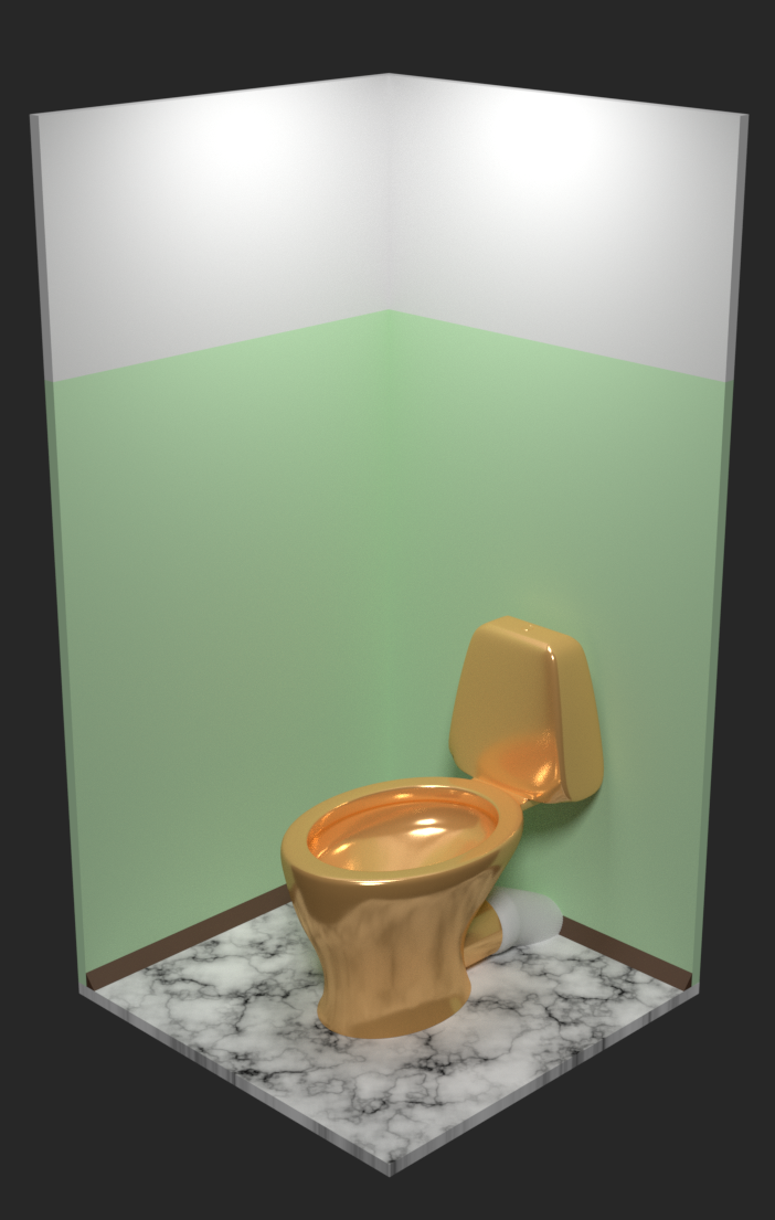 Golden toilet