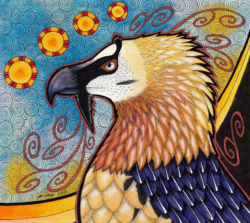 Bearded Vulture - Lammergeier as Totem by Ravenari