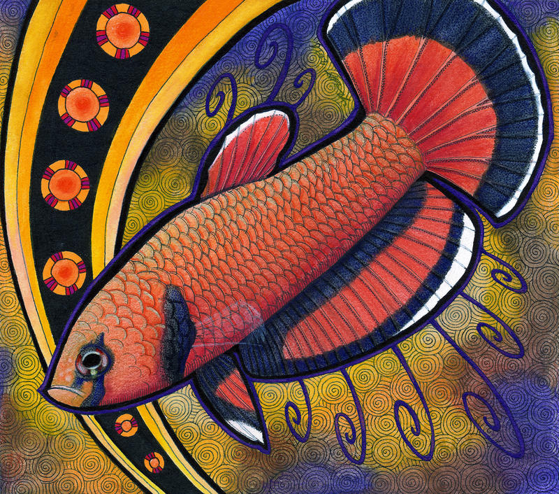 Betta channoides as Totem by Ravenari
