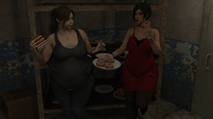 Resident Evil - Ada and Claire Weight Gain Part 6