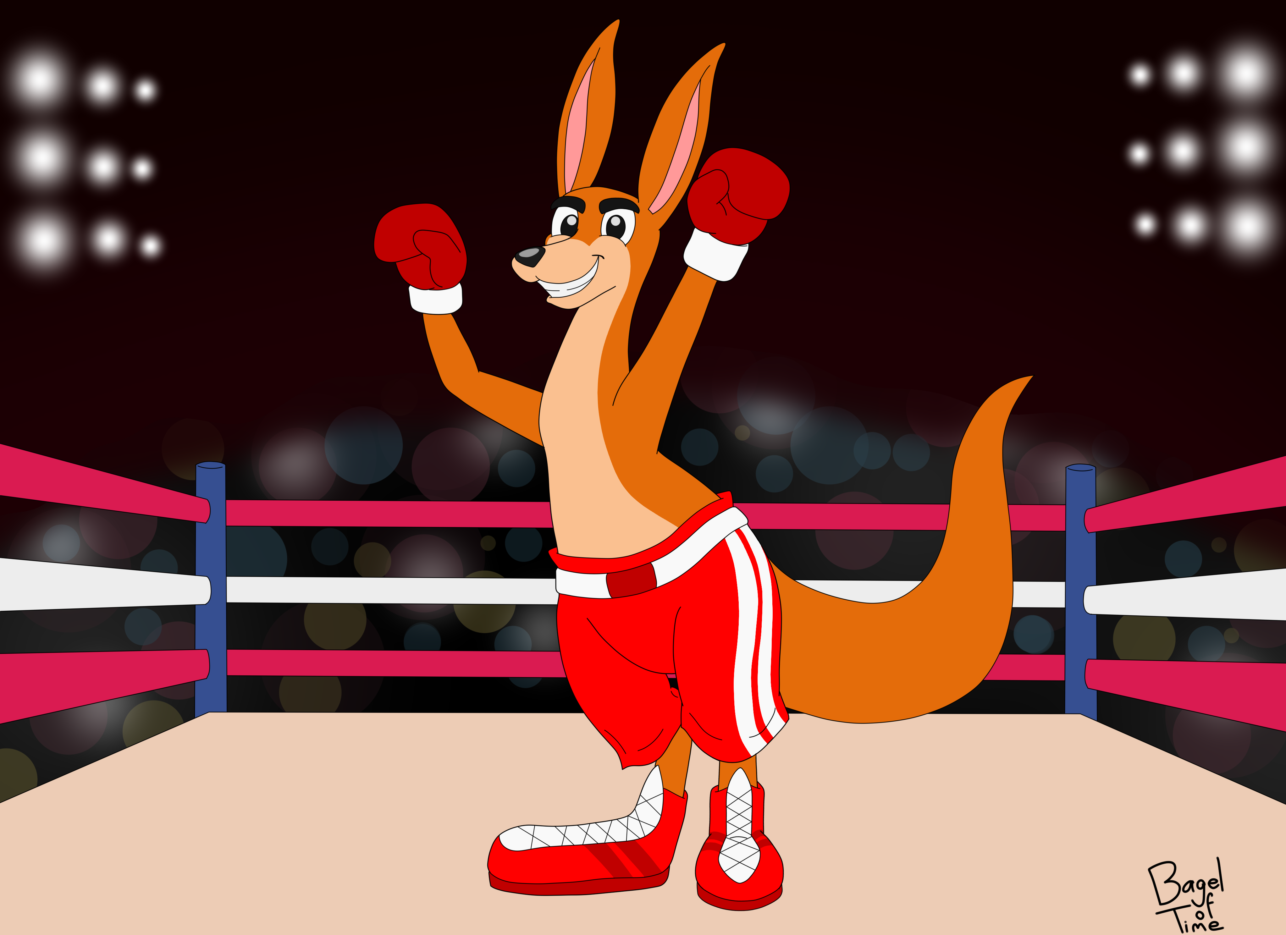 Comm: Boxing Kangaroo Champion by BagelofTime on DeviantArt
