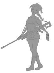 Girls with guns: Barrett M82A1