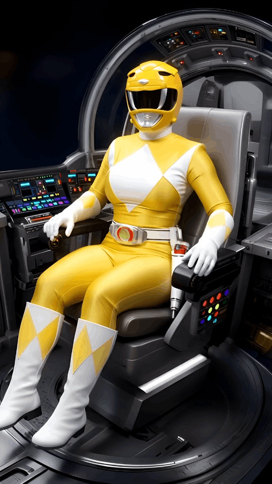 Yuleta Ranger Yellow Ranger Struggles Becoming A Chrome Statue by bouldy999 on DeviantArt