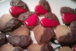 Choc dipped hearts