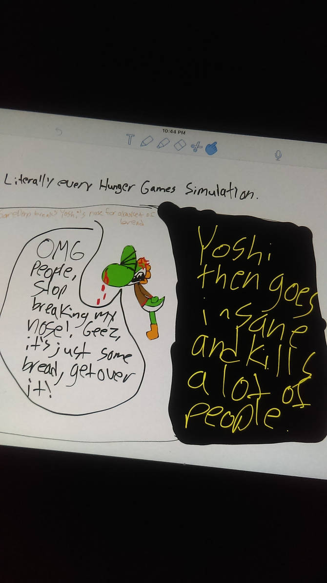 How Literally Every Hunger Games Simulation goes. by JMSYoshi on DeviantArt