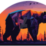 Wilderness Adventure: Bear Silhouette at Sunset