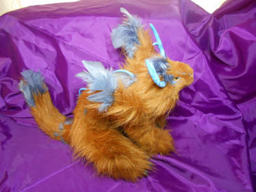 Blitzen OOAK furred and feathered dragon