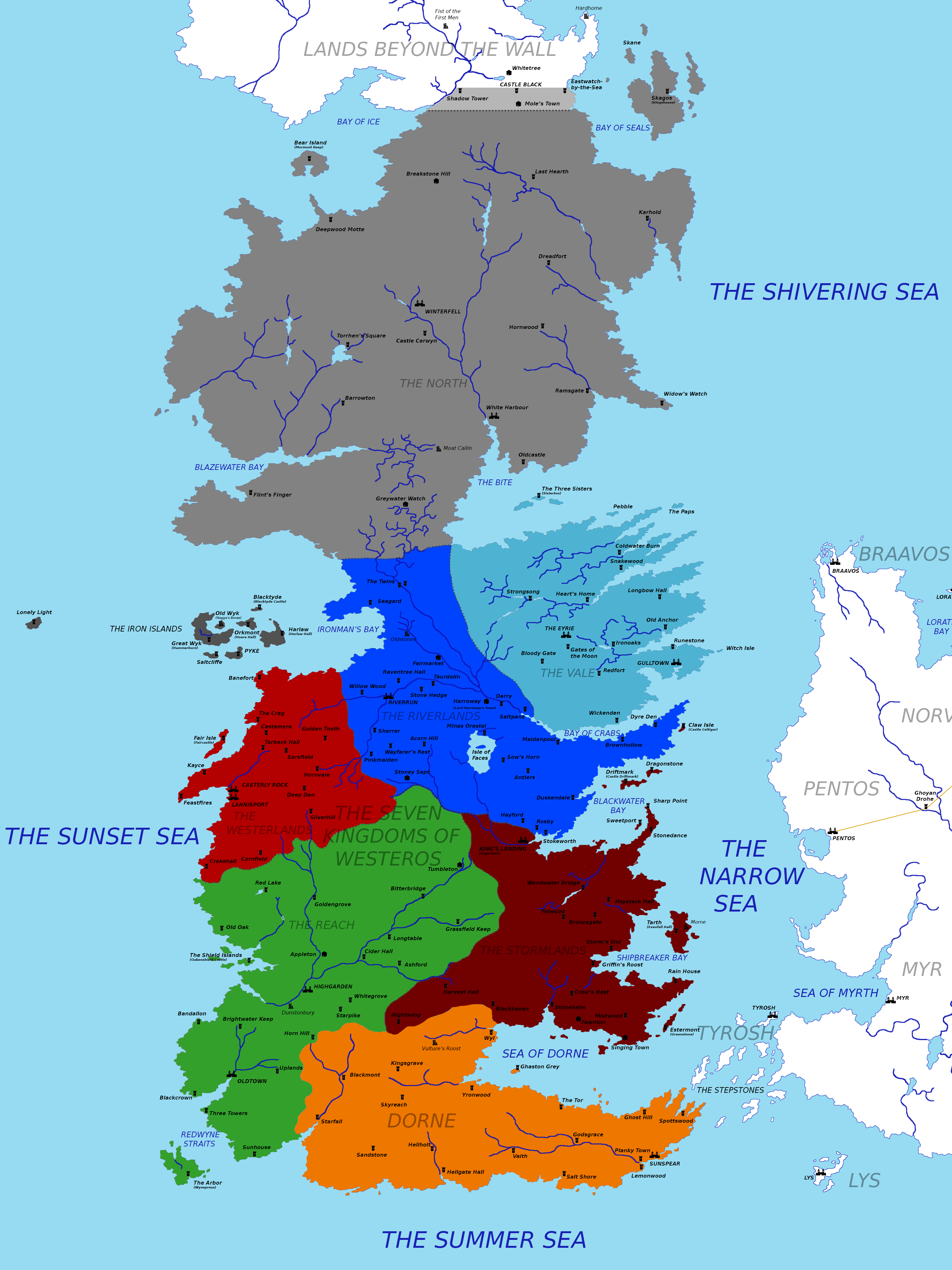 Map of Westeros from 'A Different Road' by Eldacil by ...
