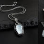 Moonstone Coffin Pendant