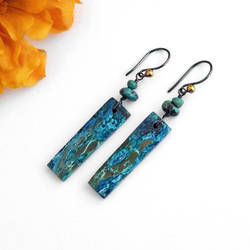 Chrysocolla and Turquoise Earrings