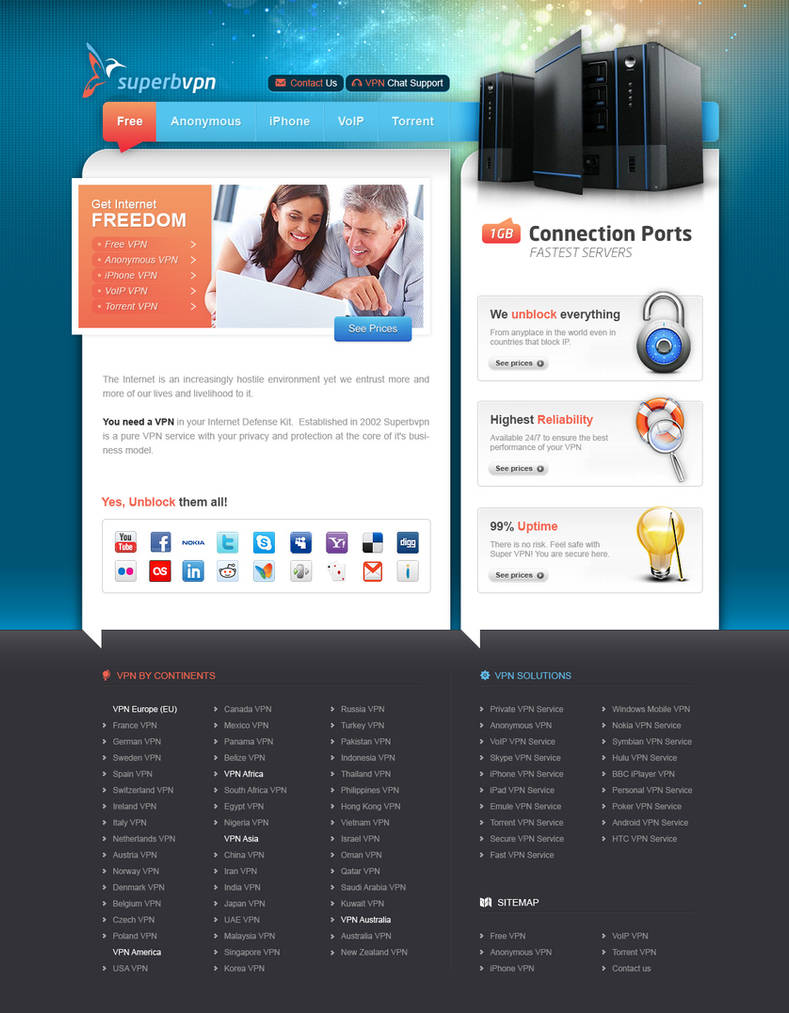 Superb VPN Web Design by lKaos on DeviantArt