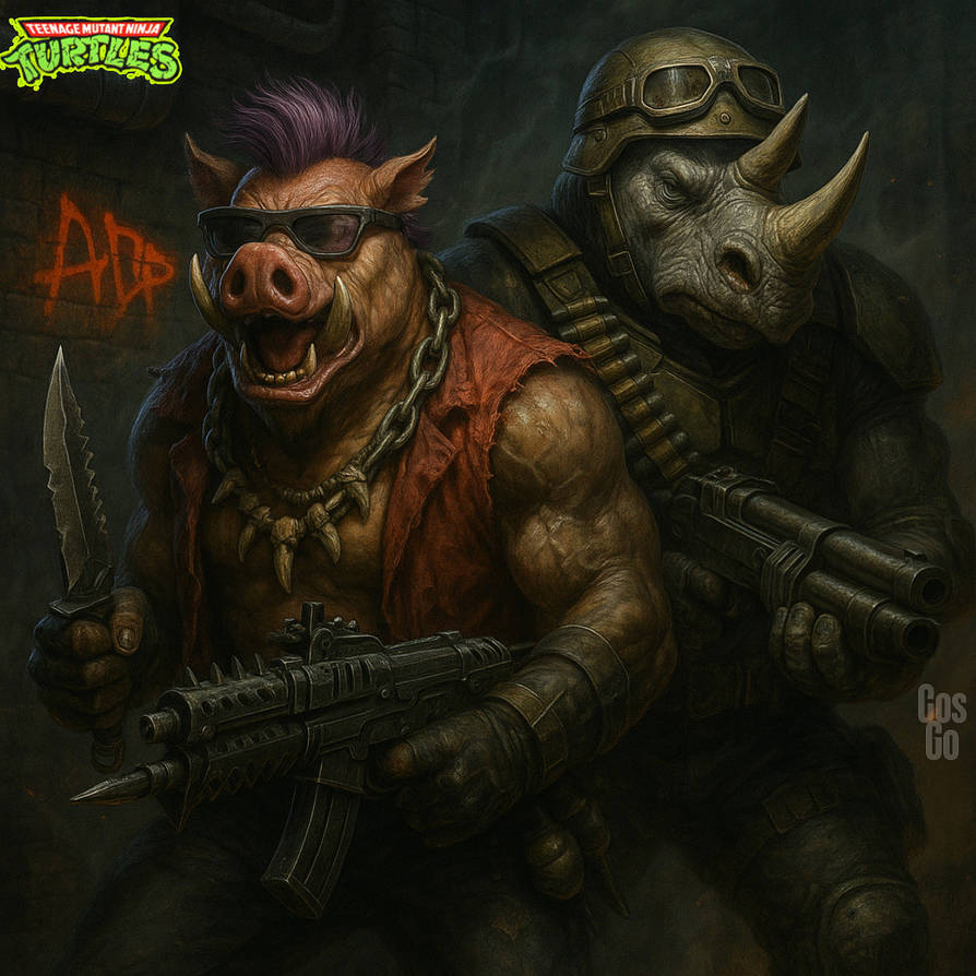 Bebop and Rocksteady by CosmicGomez on DeviantArt