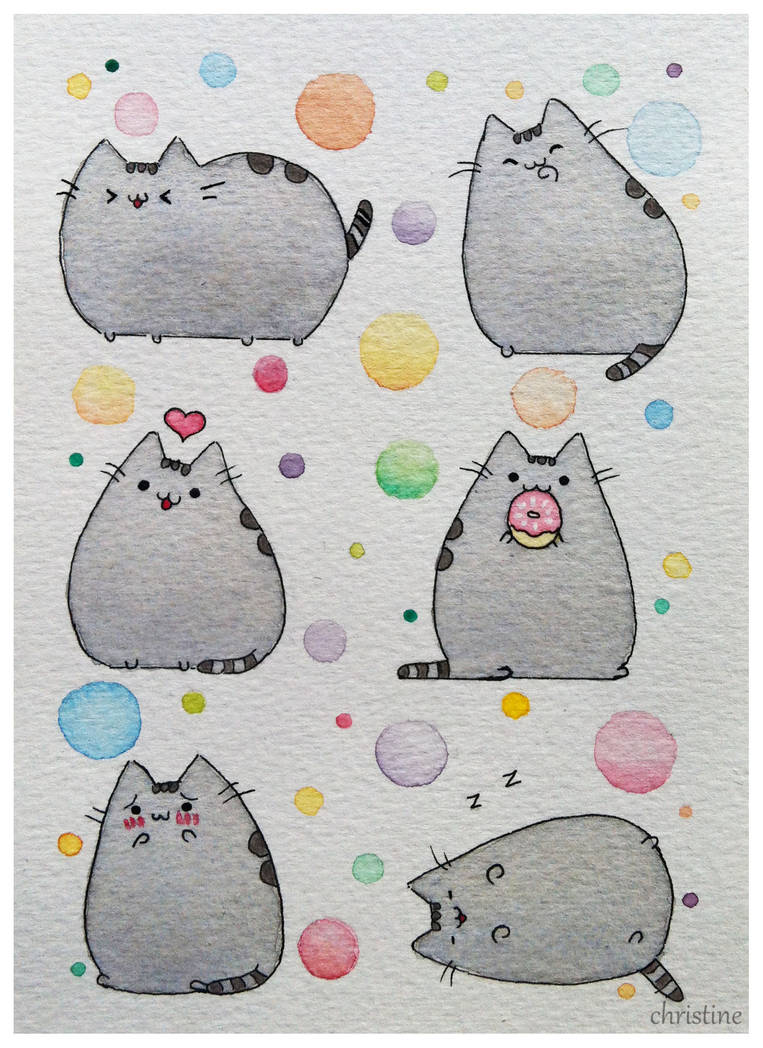 Pusheen the cat by ChristineDim