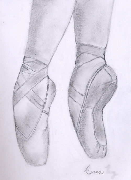 Pointe shoe sketch, another...