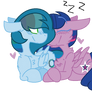 MLP Slepping on her shoulder