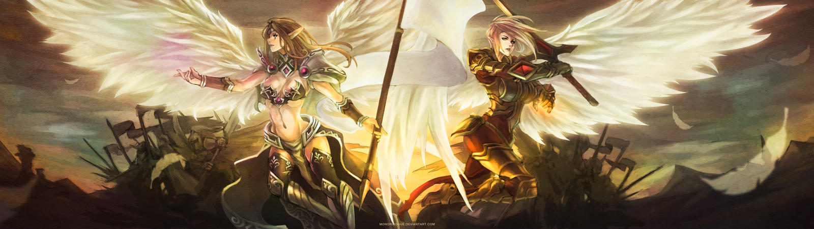 Angel Sisters - Kayle x Morgana by MonoriRogue on DeviantArt