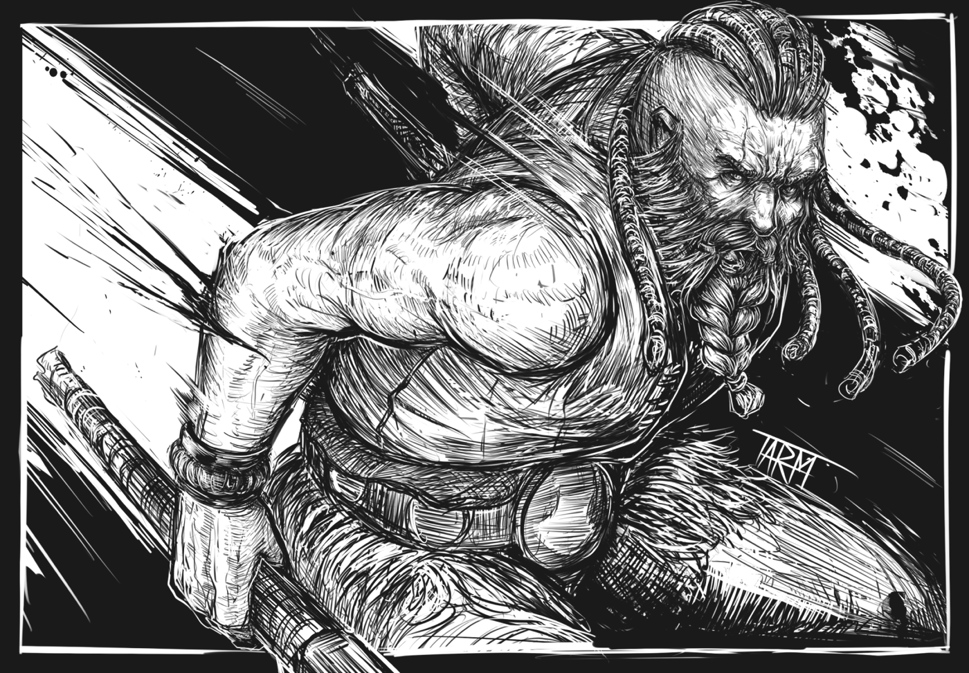 Викинг Берсерк арт for Honor