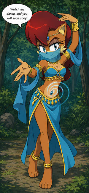 Sally Acorn hypnotizes you with a belly dance