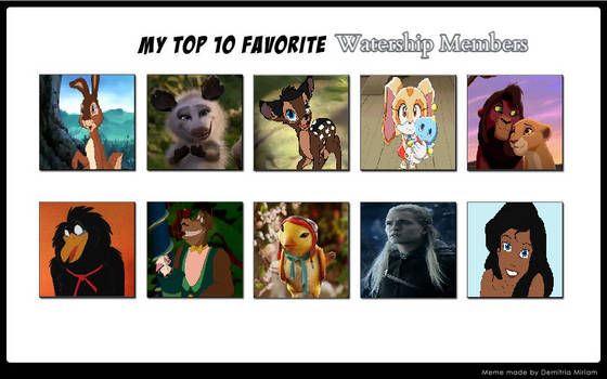 My Top 10 Favourite Watership Family Members