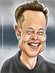 Elon Musk Caricature hirez