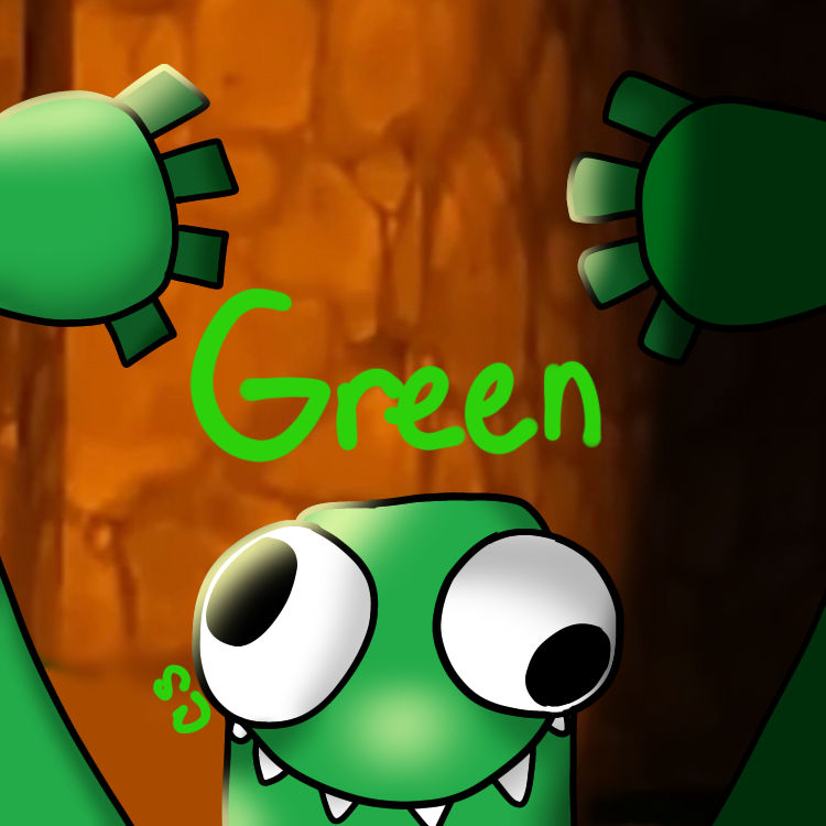 Green from Rainbow friends by Charlie-X-Bear on DeviantArt