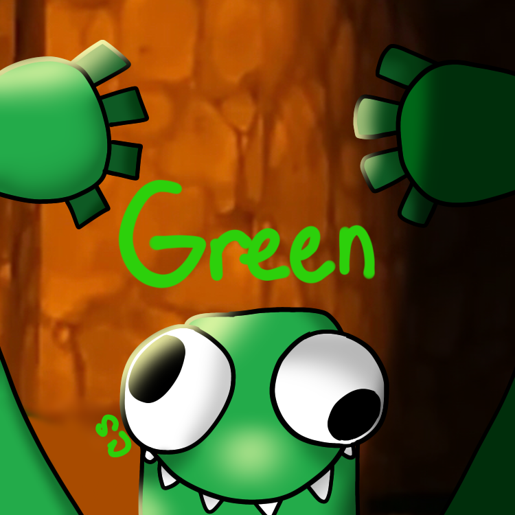 Rainbow friends green (my style) by BlackC0in404 on DeviantArt