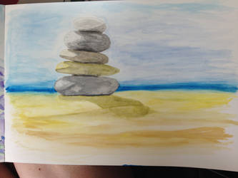 Watercolor Stacking Stones